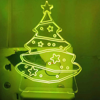 Modern Simplicity Acrylic Christmas Tree LED Wall Sconce Lamp Night Light For Bedside