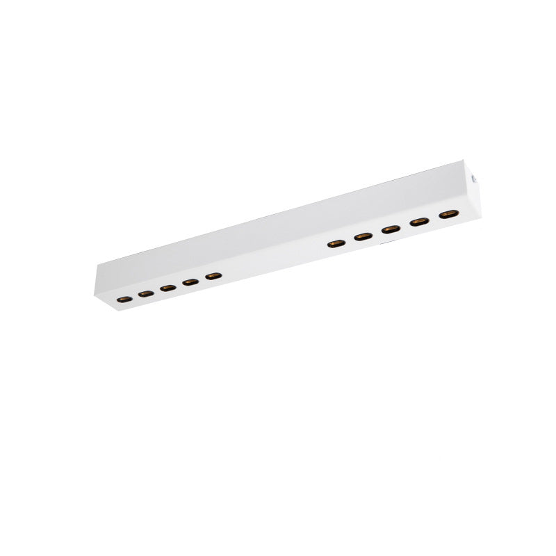 Modern Minimalist Strip Rectangular Square Spotlight Narrow Aperture Aluminum LED Flush Mount Ceiling Light For Living Room