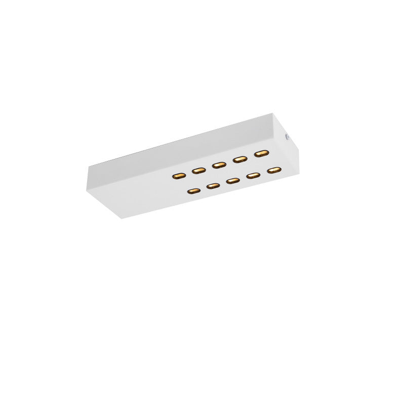 Modern Minimalist Strip Rectangular Square Spotlight Narrow Aperture Aluminum LED Flush Mount Ceiling Light For Living Room