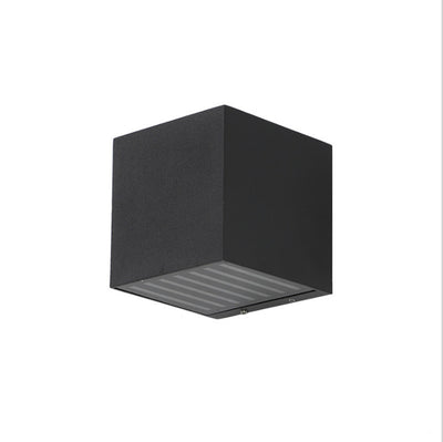 Modern Minimalist Waterproof Aluminum Square Cube Light Beam LED Wall Sconce Lamp For Outdoor Patio