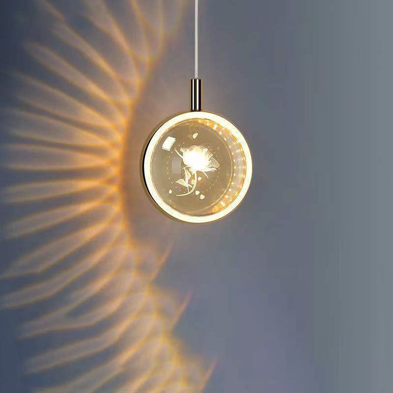 Modern Luxury Aluminum Crystal Round Bubble Jellyfish Deer LED Pendant Light For Bedside