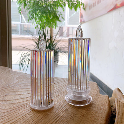 Modern Art Deco Battery PP Candle Decoration LED Table Lamp Night Light For Dining Room