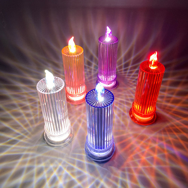 Modern Art Deco Battery PP Candle Decoration LED Table Lamp Night Light For Dining Room