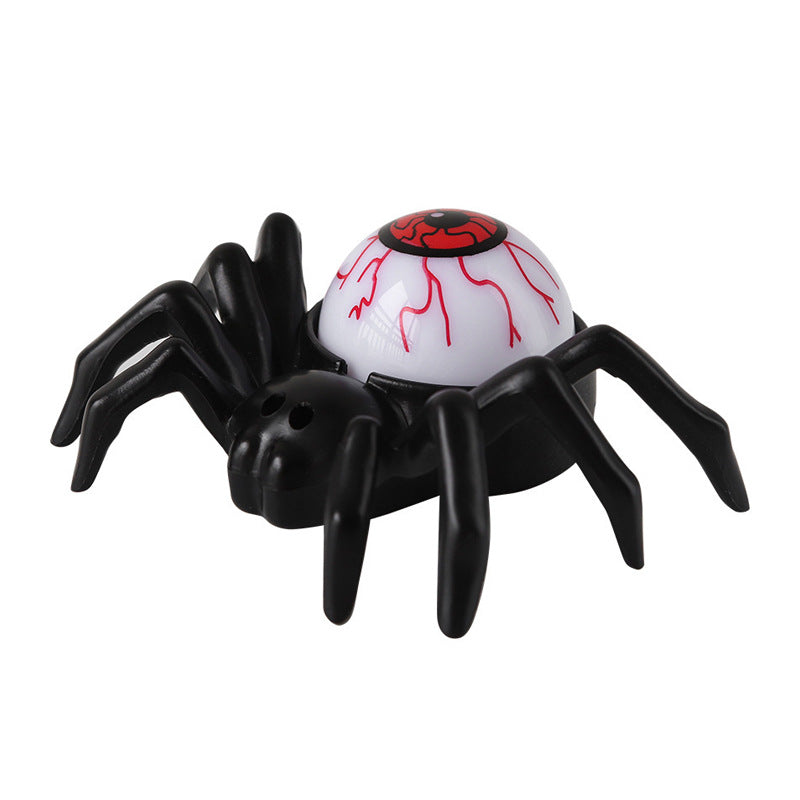 Contemporary Creative Battery Plastic Simulation Spider Skull Eye Halloween Prop LED Night Light Small Light For Bedroom