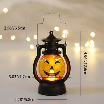 Contemporary Retro Battery Plastic Hanging Lantern Skull Halloween Decoration LED Night Light Small Light For Bedroom