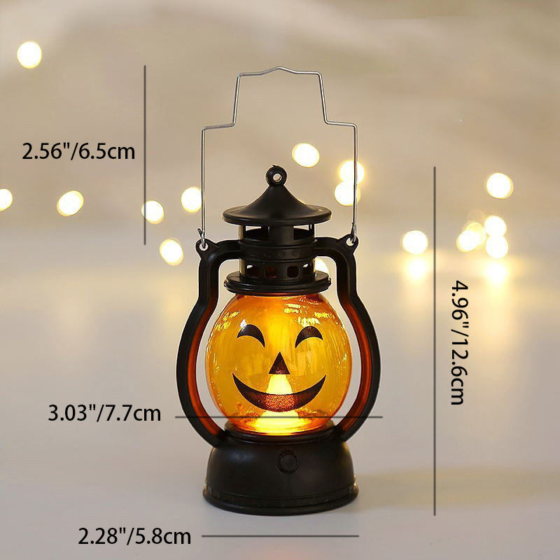 Contemporary Retro Battery Plastic Hanging Lantern Skull Halloween Decoration LED Night Light Small Light For Bedroom