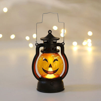 Contemporary Retro Battery Plastic Hanging Lantern Skull Halloween Decoration LED Night Light Small Light For Bedroom