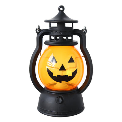 Contemporary Retro Battery Plastic Hanging Lantern Skull Halloween Decoration LED Night Light Small Light For Bedroom