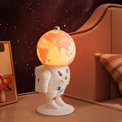 Contemporary Creative ABS PS Astronaut Lunar Kids Rechargeable LED Table Lamp Night Light For Bedroom