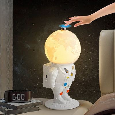 Contemporary Creative ABS PS Astronaut Lunar Kids Rechargeable LED Table Lamp Night Light For Bedroom