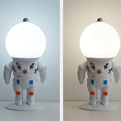 Contemporary Creative ABS PS Astronaut Lunar Kids Rechargeable LED Table Lamp Night Light For Bedroom