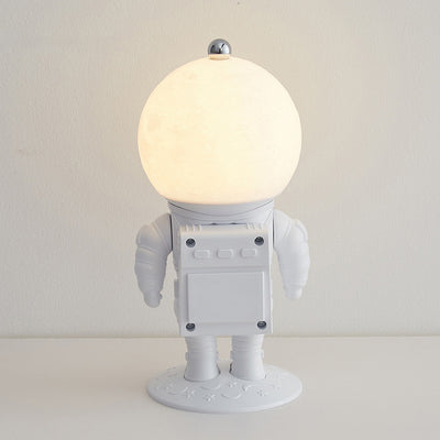 Contemporary Creative ABS PS Astronaut Lunar Kids Rechargeable LED Table Lamp Night Light For Bedroom