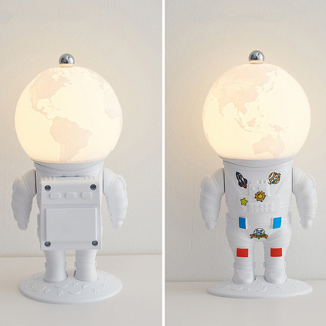 Contemporary Creative ABS PS Astronaut Lunar Kids Rechargeable LED Table Lamp Night Light For Bedroom