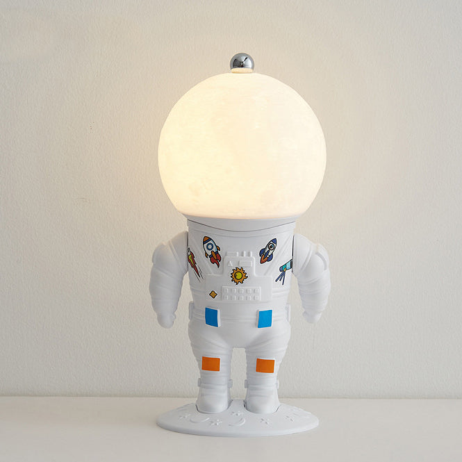 Contemporary Creative ABS PS Astronaut Lunar Kids Rechargeable LED Table Lamp Night Light For Bedroom