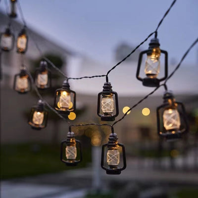 Contemporary Retro Solar Battery Waterproof PVC Plastic Gasoline Bottle LED String Lights Outdoor Light For Garden