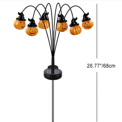 Modern Art Deco Solar Waterproof PVC Stainless Steel Pumpkin Halloween Decoration LED Outdoor Light Landscape Lighting For Garden