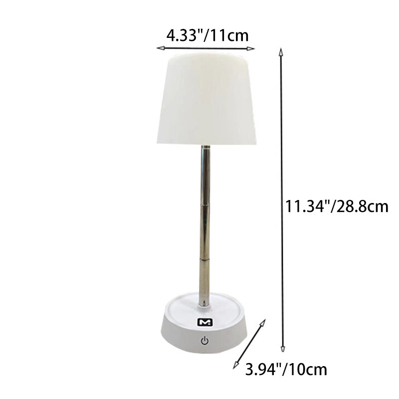 Modern Simplicity Rechargeable Stretchable Stainless Steel ABS HIPS Cylinder LED Table Lamp Night Light For Study