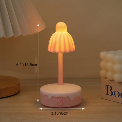 Contemporary Creative Battery Plastic Mirror Flower LED Table Lamp Night Light For Bedroom