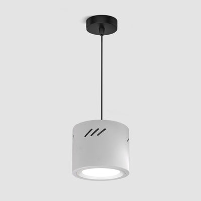 Modern Minimalist Aluminum PC Round Cylinder LED Pendant Light For Hallway