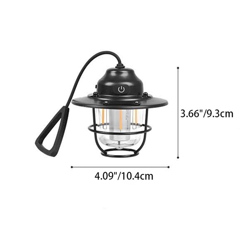 Contemporary Retro Rechargeable Waterproof Iron Silica ABS PC Strobile LED Outdoor Light For Garden