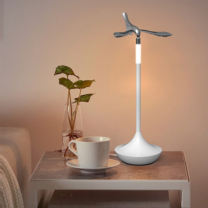 Contemporary Scandinavian Rechargeable Aluminum Acrylic Flying Bird Rotatable LED Table Lamp For Bedside