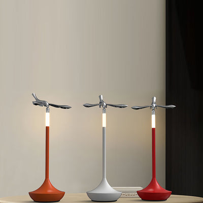 Contemporary Scandinavian Rechargeable Aluminum Acrylic Flying Bird Rotatable LED Table Lamp For Bedside