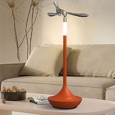 Contemporary Scandinavian Rechargeable Aluminum Acrylic Flying Bird Rotatable LED Table Lamp For Bedside