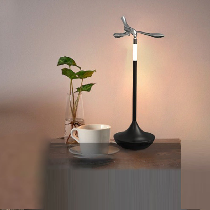 Contemporary Scandinavian Rechargeable Aluminum Acrylic Flying Bird Rotatable LED Table Lamp For Bedside