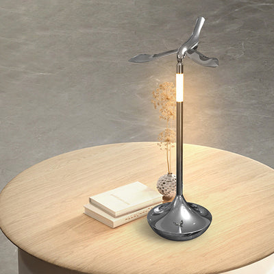 Contemporary Scandinavian Rechargeable Aluminum Acrylic Flying Bird Rotatable LED Table Lamp For Bedside