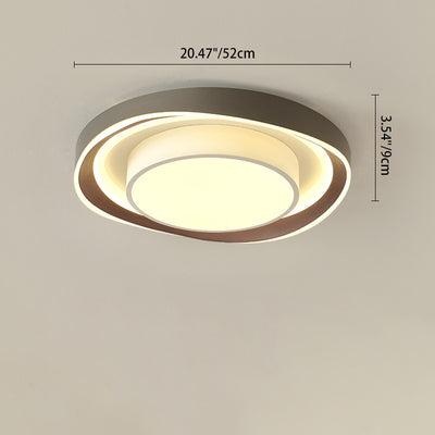 Modern Simplicity Iron Acrylic Rectangular Round Square LED Flush Mount Ceiling Light For Bedroom