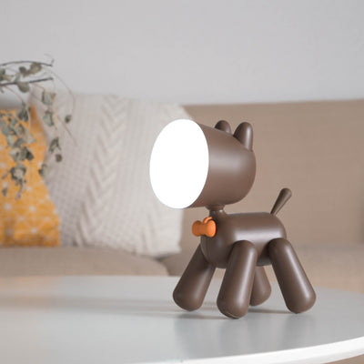 Contemporary Creative Rechargeable ABS PC Puppy LED Table Lamp Night Light For Bedside