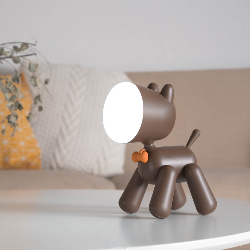 Contemporary Creative Rechargeable ABS PC Puppy LED Table Lamp Night Light For Bedside