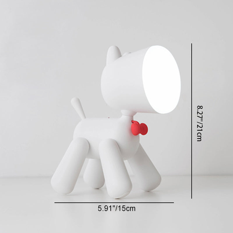 Contemporary Creative Rechargeable ABS PC Puppy LED Table Lamp Night Light For Bedside