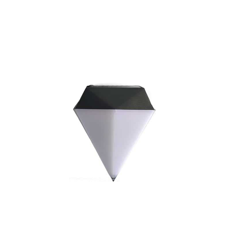 Contemporary Creative Solar Waterproof PP Diamond LED Wall Sconce Lamp For Outdoor Patio