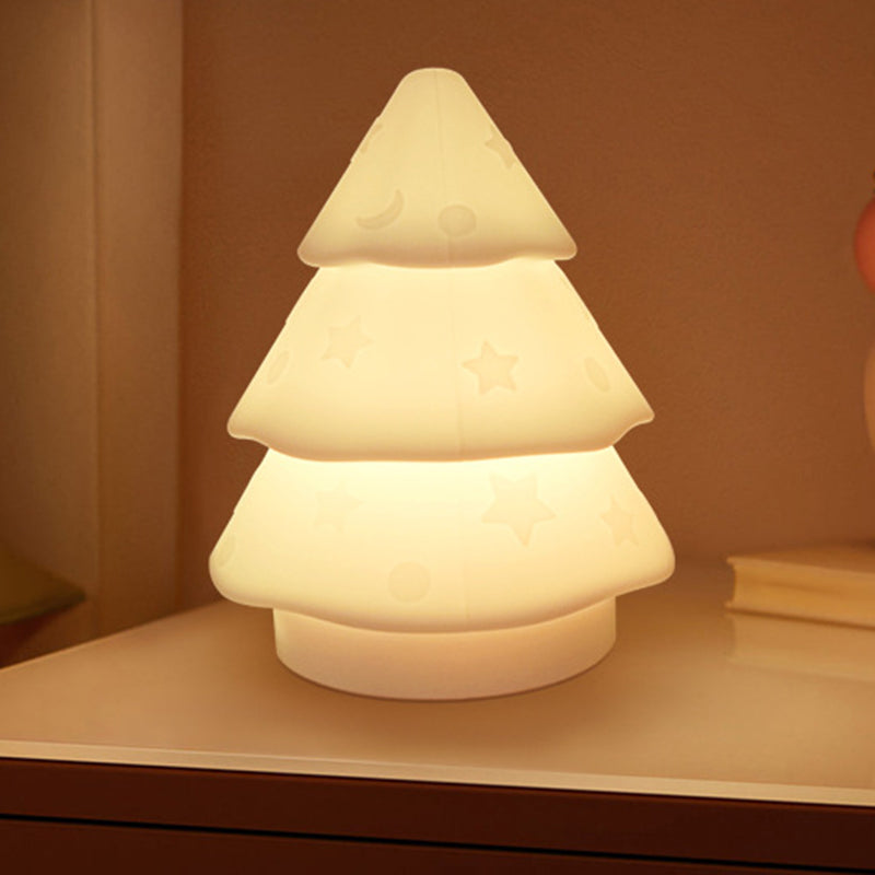 Contemporary Creative Battery ABC Silica Christmas Tree Decorative LED Table Lamp Night Light For Bedroom