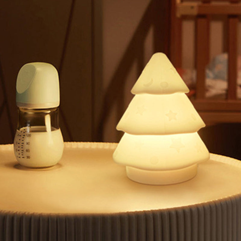 Contemporary Creative Battery ABC Silica Christmas Tree Decorative LED Table Lamp Night Light For Bedroom