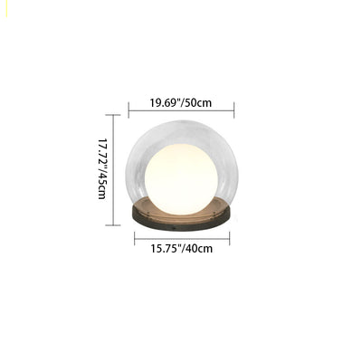 Modern Simplicity Solar Waterproof Stainless Steel PE PMMA Ball Moon 1-Light Outdoor Light For Garden