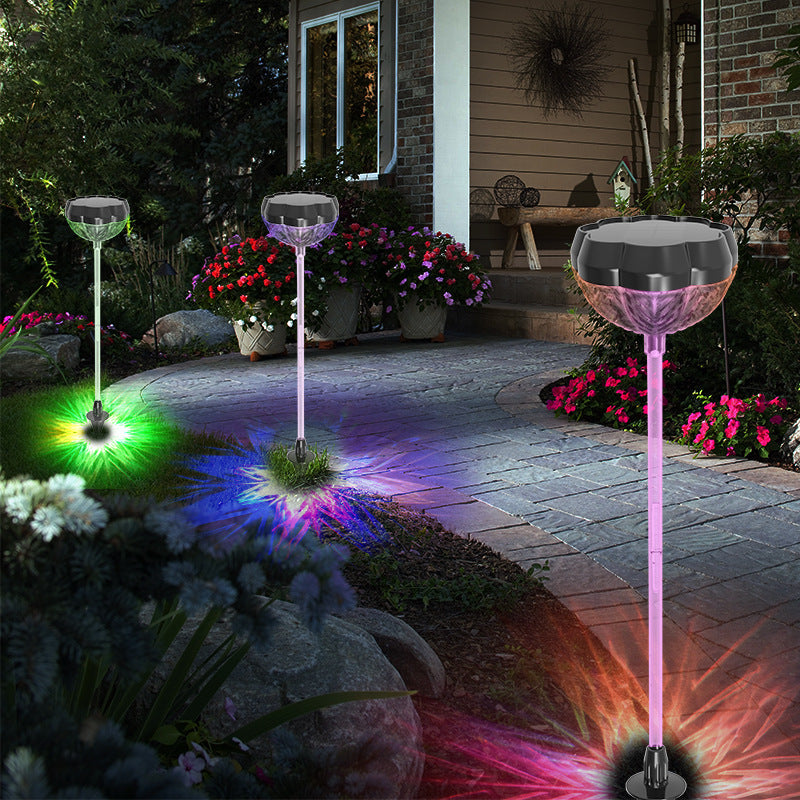 Modern Simplicity Solar Waterproof Acrylic ABS Flower Petal LED Outdoor Light Landscape Lighting For Garden