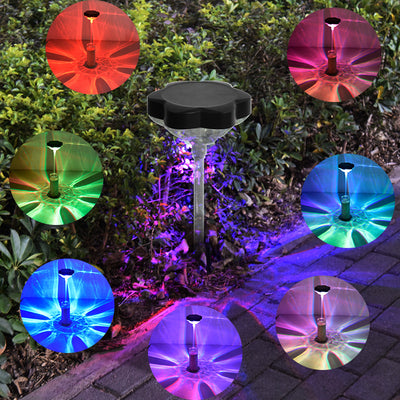 Modern Simplicity Solar Waterproof Acrylic ABS Flower Petal LED Outdoor Light Landscape Lighting For Garden