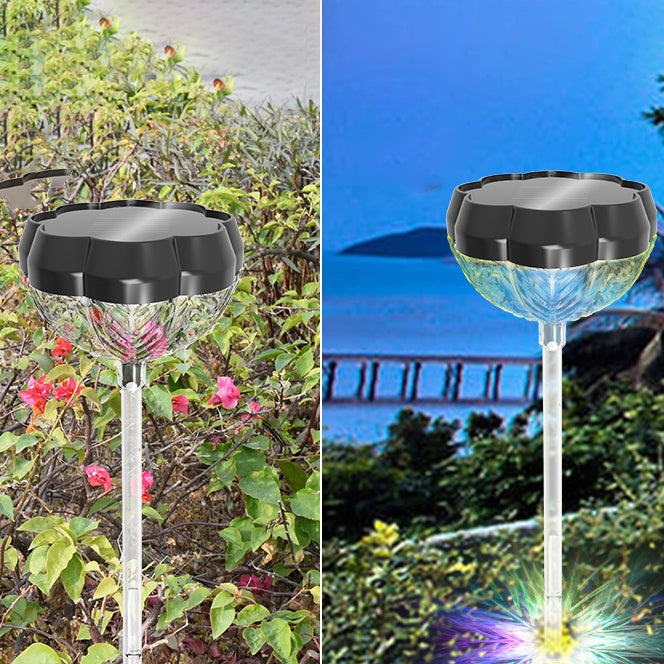 Modern Simplicity Solar Waterproof Acrylic ABS Flower Petal LED Outdoor Light Landscape Lighting For Garden