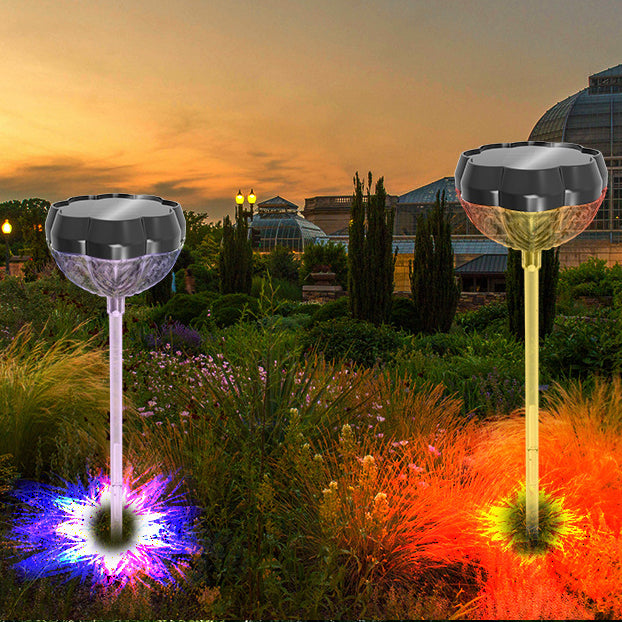 Modern Simplicity Solar Waterproof Acrylic ABS Flower Petal LED Outdoor Light Landscape Lighting For Garden