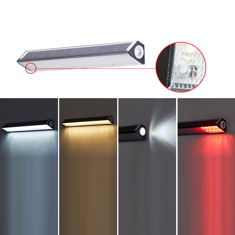 Modern Simplicity Solar Waterproof Rechargeable ABS Strip Magnetic Light Control LED Wall Sconce Lamp For Garden