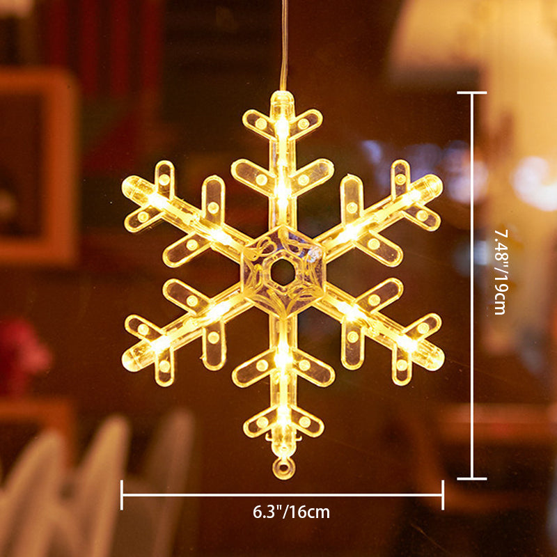 Modern Art Deco Battery PVC Christmas Tree Deer Bell Snowman Decoration LED Wall Sconce Lamp Suction Cup Light For Bedroom