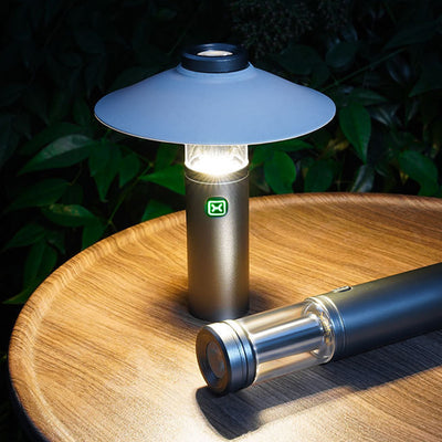 Modern Minimalist Rechargeable Waterproof Cylinder Flashlight Portable LED Outdoor Light For Outdoor Patio