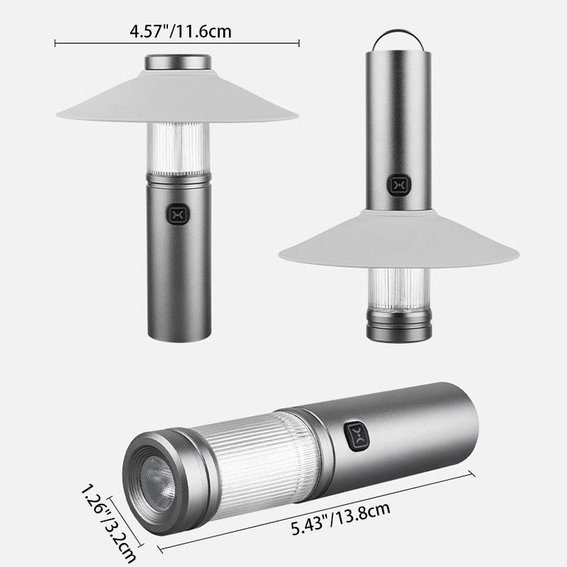 Modern Minimalist Rechargeable Waterproof Cylinder Flashlight Portable LED Outdoor Light For Outdoor Patio