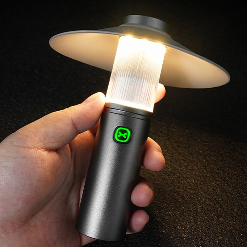 Modern Minimalist Rechargeable Waterproof Cylinder Flashlight Portable LED Outdoor Light For Outdoor Patio