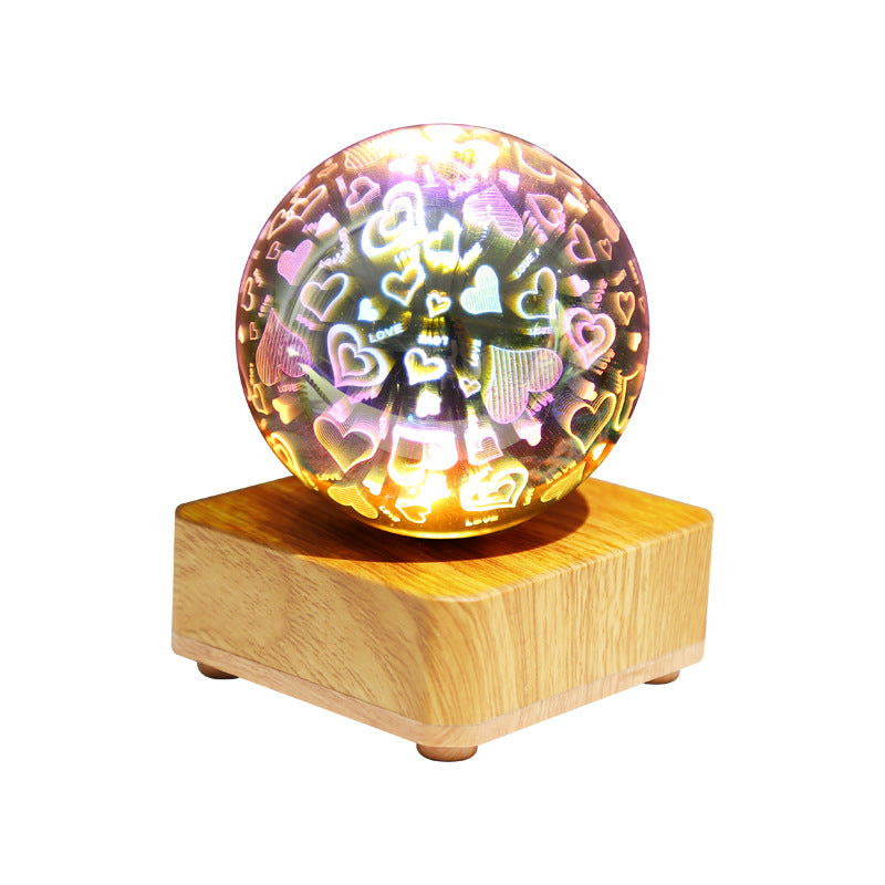 Modern Art Deco USB ABS Glass Ball Firework LED Table Lamp For Bedroom