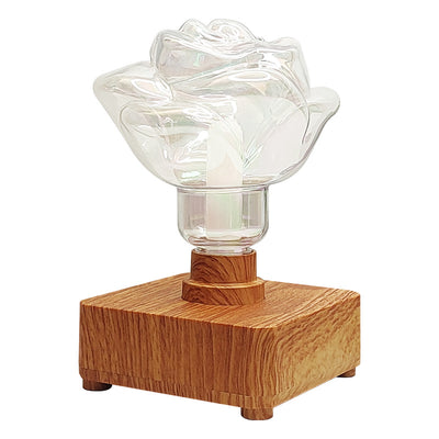 Contemporary Creative USB Rechargeable ABS PET Rose Bulb LED Table Lamp Night Light For Bedroom