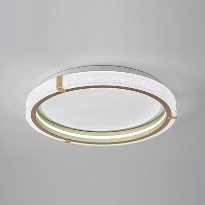 Modern Luxury Aluminum Acrylic Round LED Flush Mount Ceiling Light For Bedroom