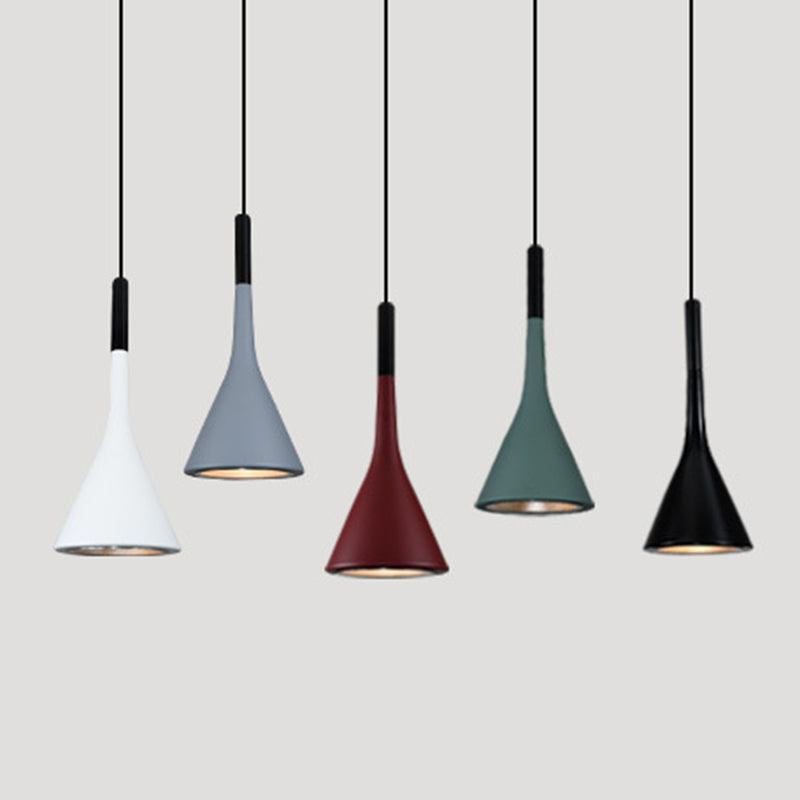 Contemporary Nordic Iron Conic 1-Light Pendant Light For Bedside